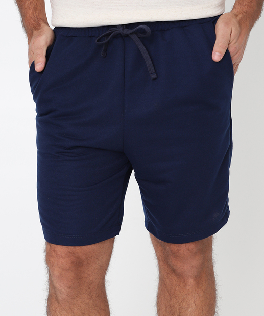 Bermuda Masculina Moletom Marisa Azul