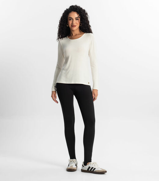 Blusa Feminina Manga Longa Rovitex Bege