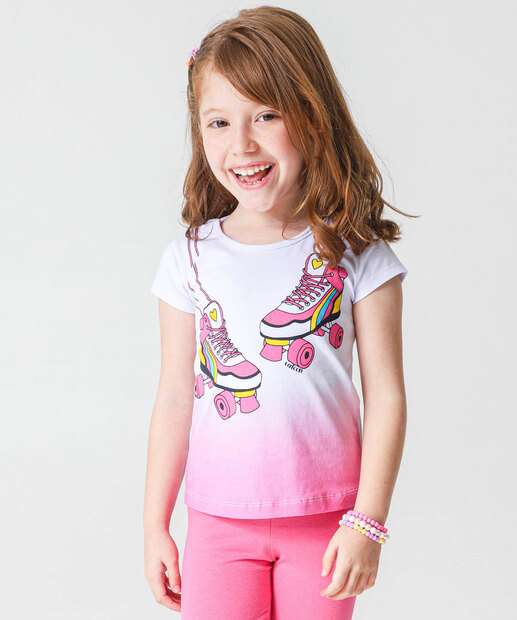 Conjunto Infantil Estampa Patins Tam 4 a 10