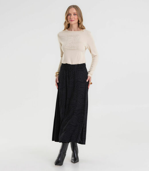 Image_Saia Midi Feminina Em Viscotorcion Rovitex Preto