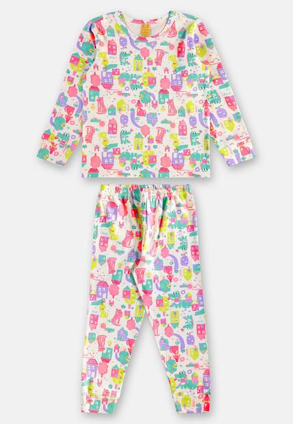 Pijama Longo Infantil Unissex Suedine Up Baby