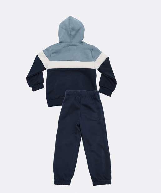 Calça Infantil Jogger Moletom Marisa Tam 1 a 3 Azul