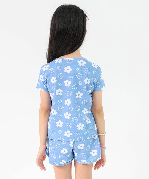 Conjunto Infantil Stitch Tam 04 a 10 Azul