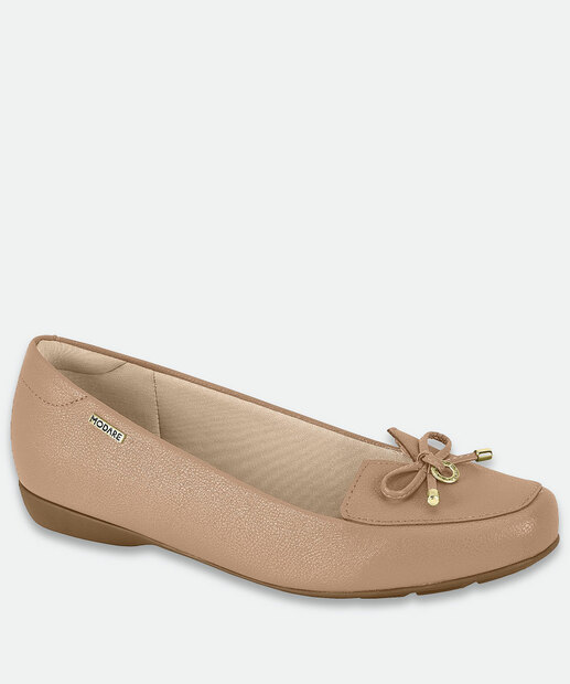 Image_Sapatilha Feminina Bico Redondo Laço Modare Bege