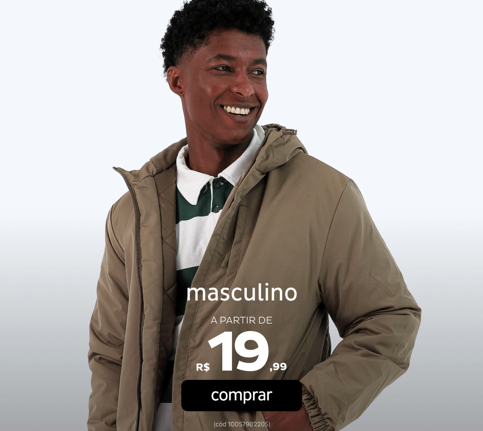 Masculino a partir de R$19,99