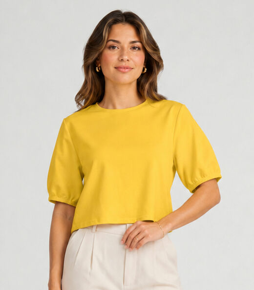 Image_Blusa Feminina Em Tecido Henera Infinita Cor Amarelo