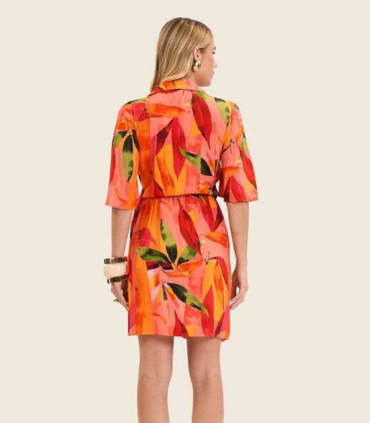 Vestido Chemise Feminino Transpassado Endless Rosa