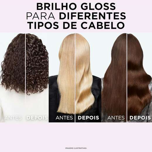 Kit Elseve Glycolic Gloss Shampoo e Condicionador e Máscara Loréal