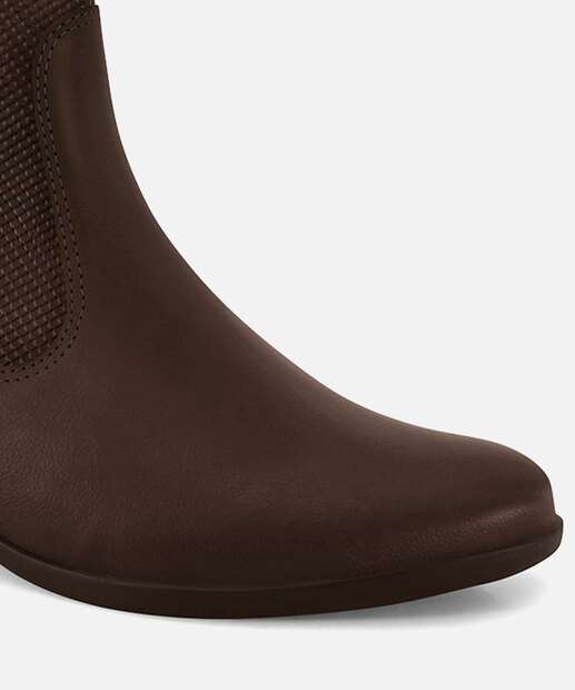 Bota Feminina Cano Curto Recorte Textura Comfortflex 