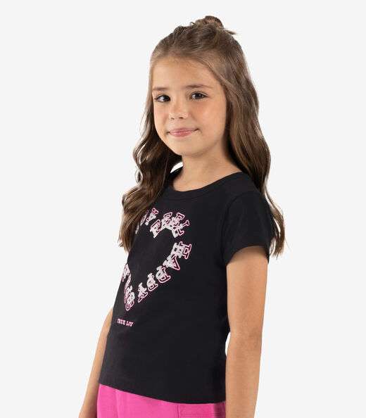 Blusa Infantil Meia Malha Rovi kids Preto