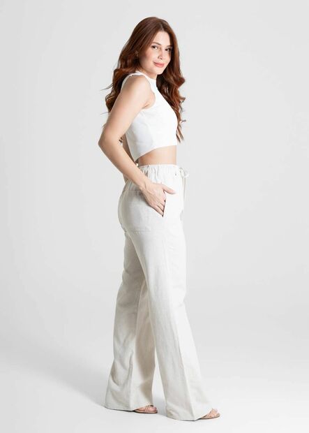 Calça Linho Sawary Wide Leg - 280460