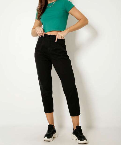 Blusa Cropped Feminina Básica Cotton Marisa