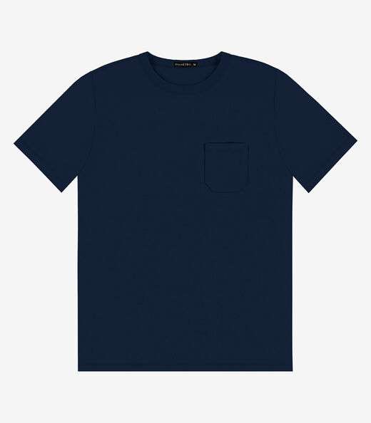 Image_Camiseta Masculina em Meia Malha Diametro Azul