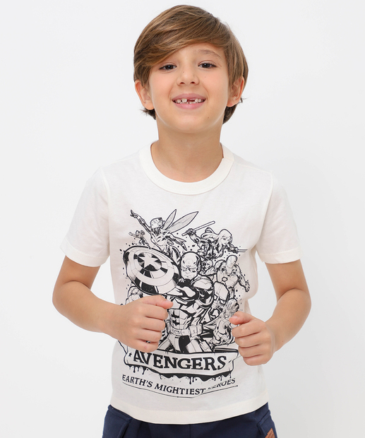 Image_Camiseta Infantil Vingadores Tam 4 a 10 Off White