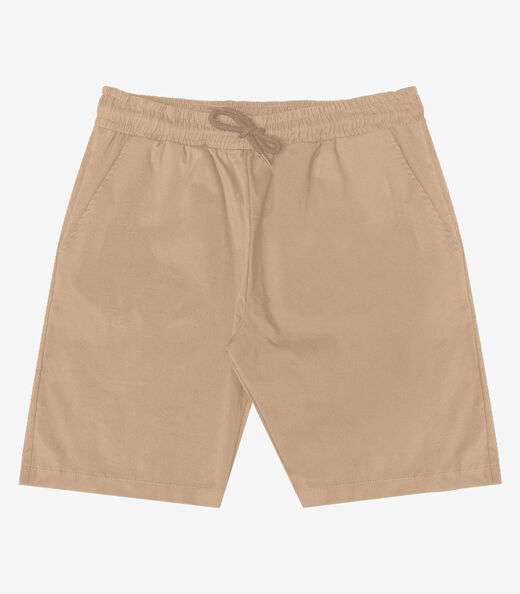 Bermuda Juvenil Em Sarja Masculina Minty Marrom