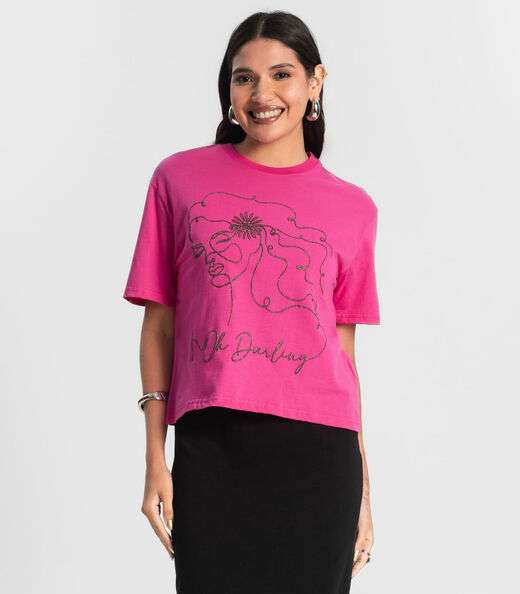 Image_Blusa T-Shirt Feminina Rovitex Rosa