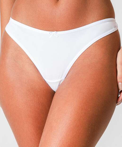 Kit 2 Calcinhas Fio Dental Laço Marisa Preto