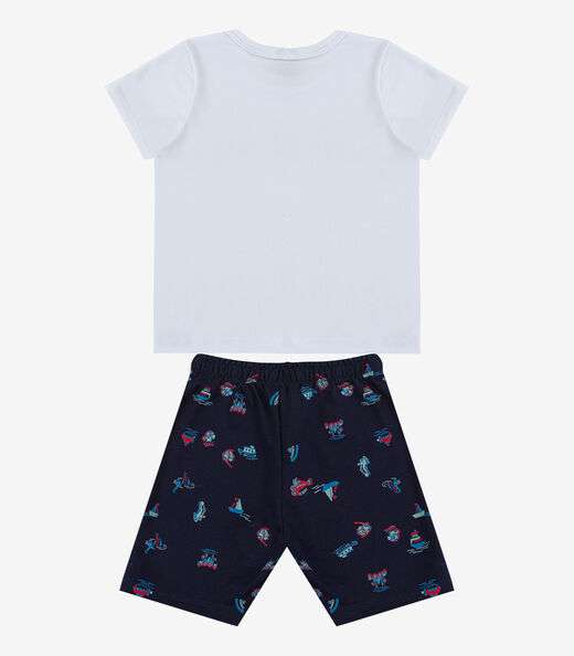 Conjunto Infantil Camiseta e Bermuda Select Azul