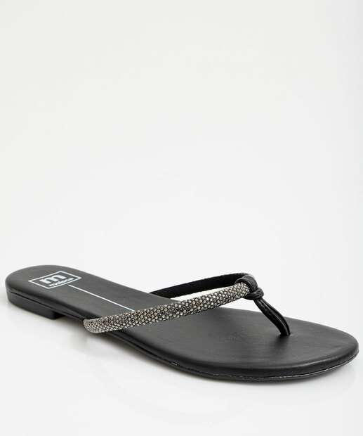 Image_Rasteirinha Feminina Tiras Strass Moleca Preto