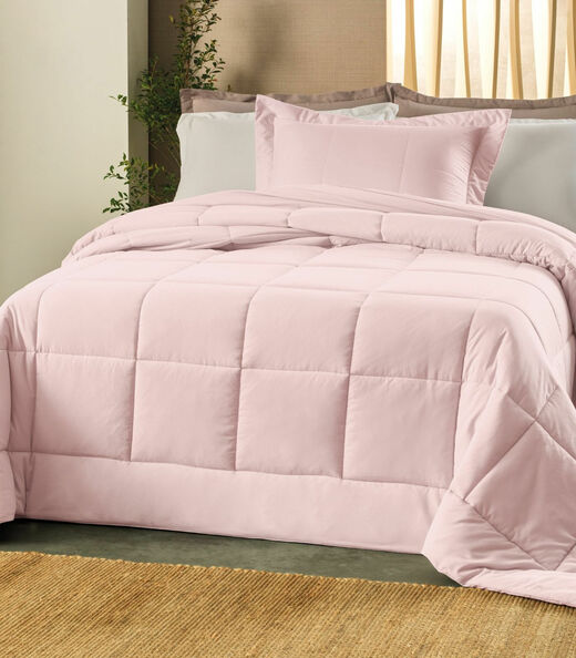 Edredom Soufflé Solteiro Matelassê Altenburg Rosa