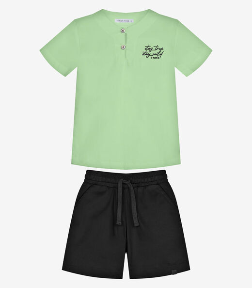Image_Conjunto Infantil Camisa Com Bermuda Trick Nick Verde