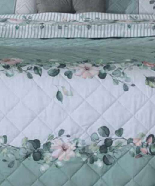 Jogo de Cama Casal Floral Hedrons 3 Peças 