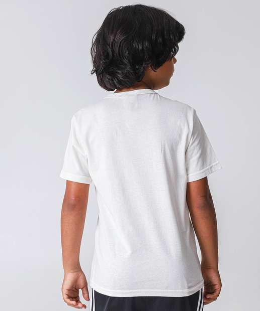 Camiseta Juvenil Batman Warner Bros Tam 10 a 16 Off White