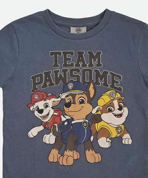 Camiseta Infantil Patrulha Canina Tam 1 a 3 Azul