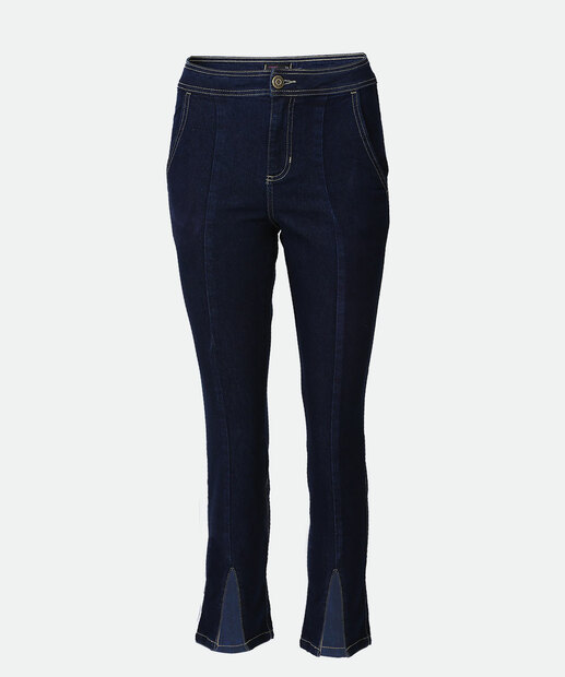 Calça Jeans Cigarrete Feminina Bolsos Marisa