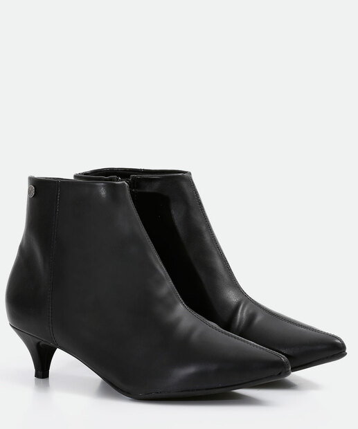 Bota Feminina Ankle Boot Salto Fino Via Uno