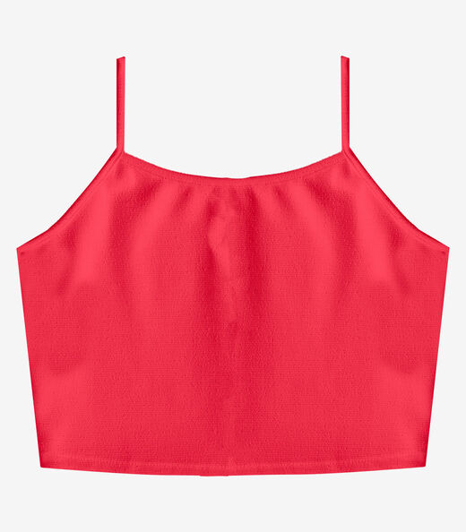 Blusa de Alça Feminina Tecido Henera Infinita Cor Vermelho
