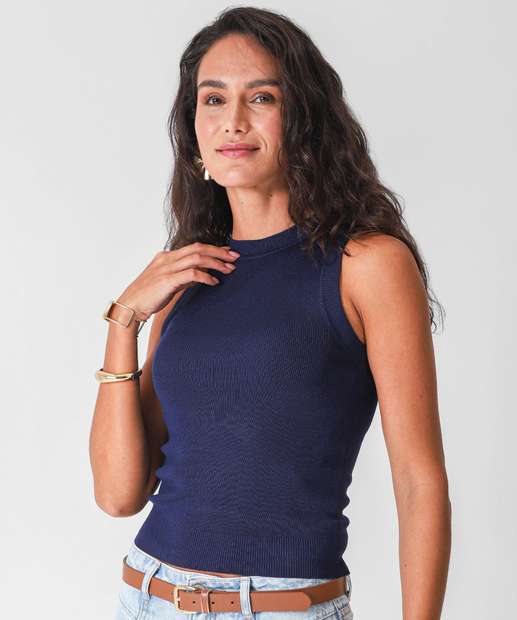 Image_Blusa Regata Feminina Lisa Marisa Azul