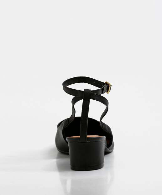 Scarpin Feminino Slingback Salto Grosso Bebecê 