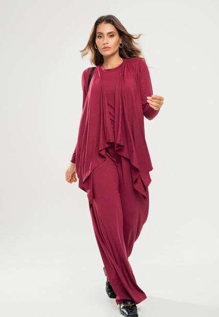 Image_Conjunto Com Kimono, Blusa Manga Longa e Wide Leg Malha Vinho Salvatore