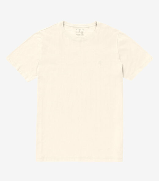 Camiseta Masculina Meia Malha Diametro Bege
