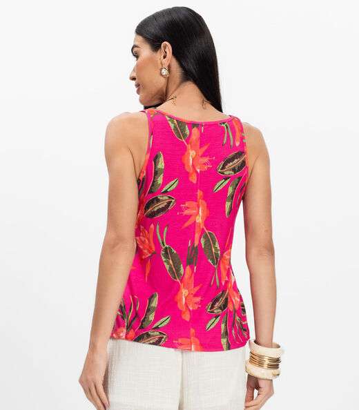 Regata Nadador Feminina Estampada Rovitex Rosa