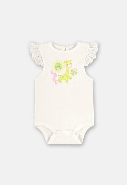 Conjunto Body Short Bebê Menina Up Baby