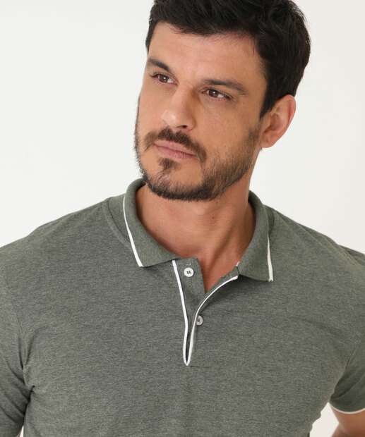 Polo Masculina Botões Manga Curta MR
