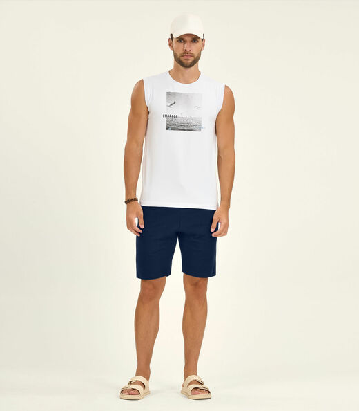 Bermuda Masculino de Moletinho Gorgurinho Diametro Azul