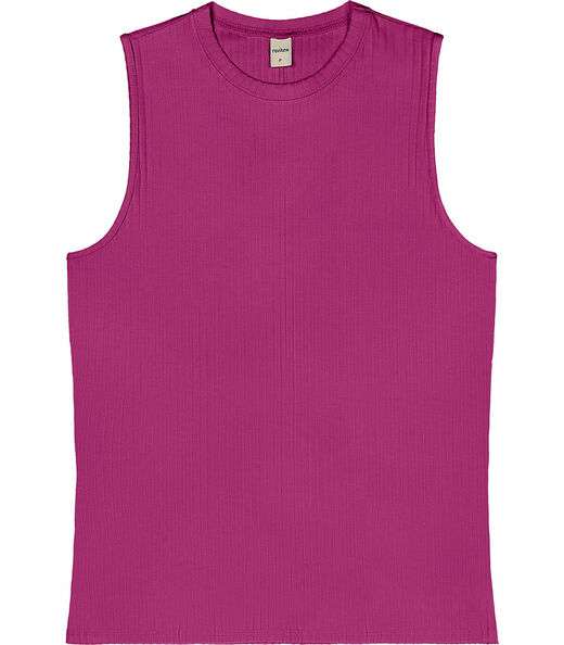 Regata Feminina Ribana Canelada Rovitex Rosa