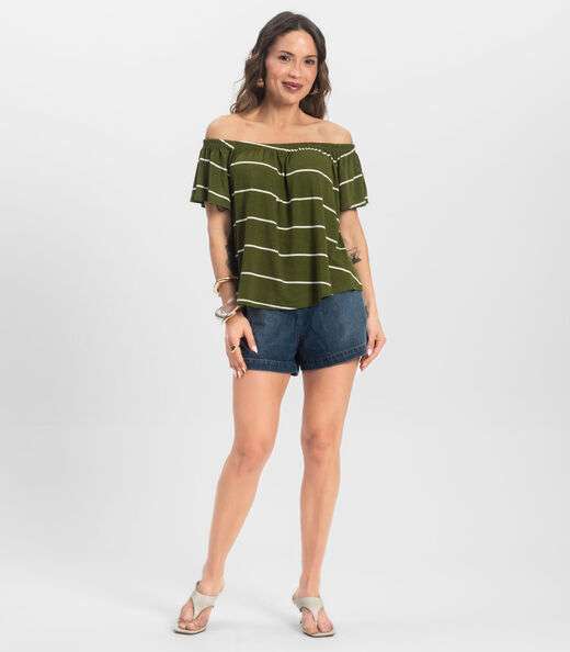 Blusa Feminina Ciganinha Infinita Cor Verde