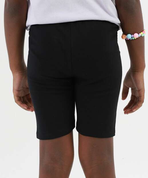 Bermuda Infantil Ciclista Básica Marisa Tam 4 a 10 Preta