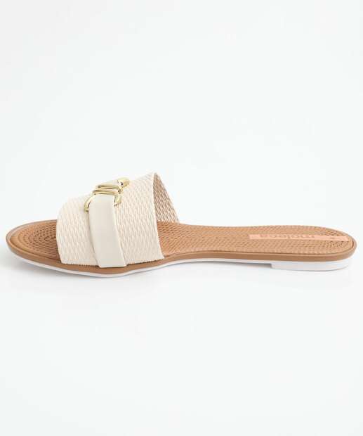 Rasteirinha Feminina Moleca Branco