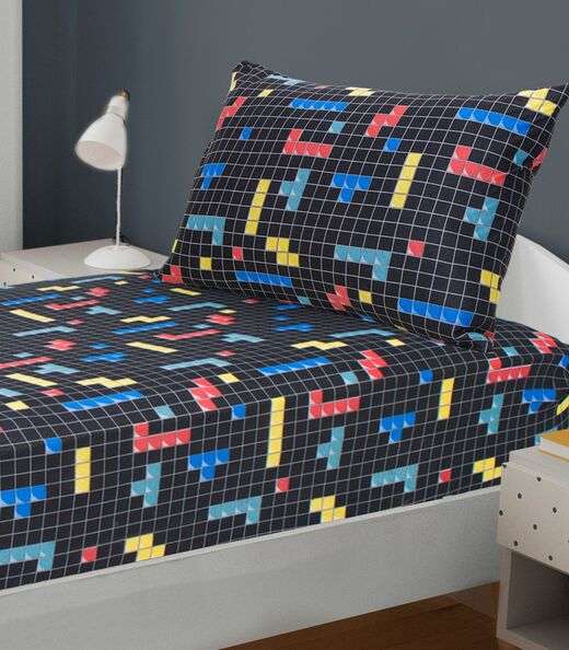 Jogo De Cama Solteiro Kids Doce Vida Preto