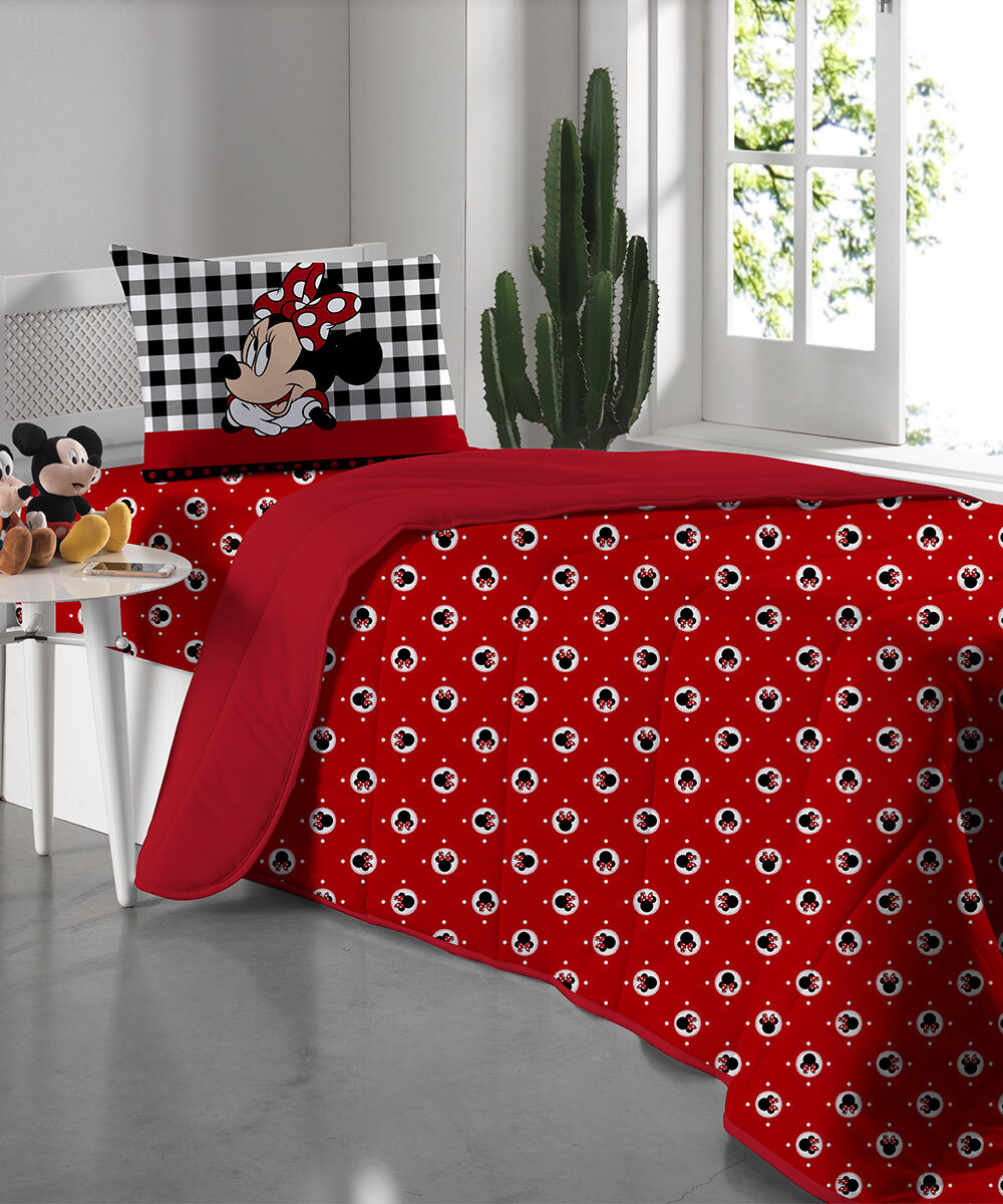 Edredom Solteiro Dupla Face Minnie Lace Portallar 1 Peça | Marisa