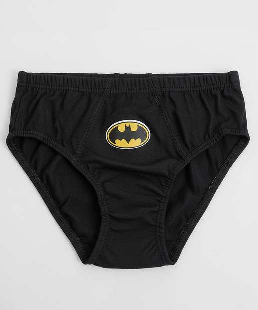 Kit 3 Cuecas Infantil Batman Tam 4 a 10