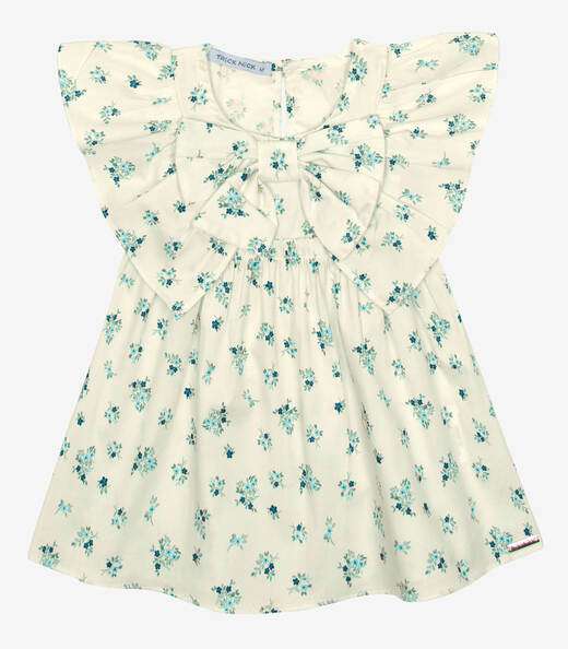 Image_Vestido Infantil Popeline Com Laço Trick Nick Bege