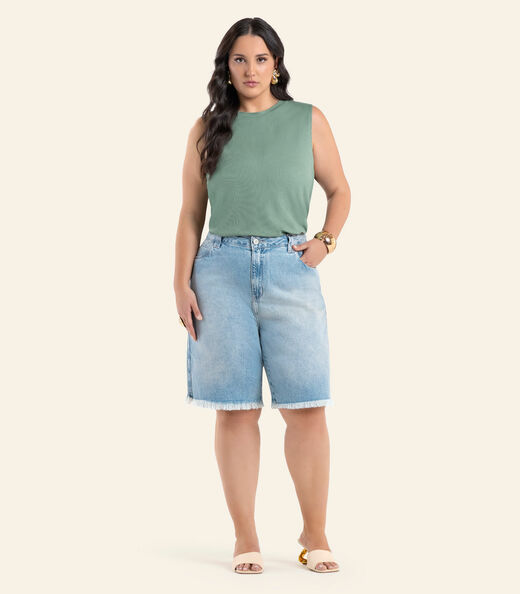 Image_Regata Feminina Canelada Plus Size Secret Verde
