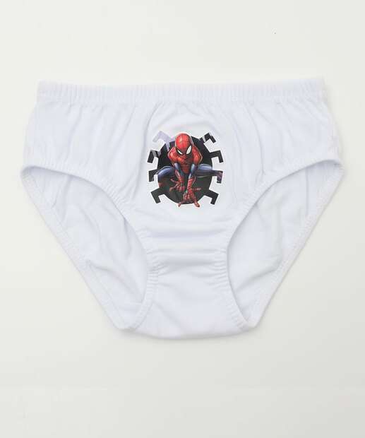 Kit 5 Cuecas Infantil Homem Aranha Marvel Tam 2 a 12