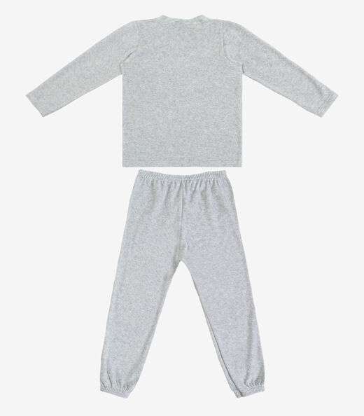 Pijama Infantil Menina Blusa E Calça Select Cinza